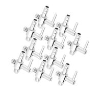 CHICIRIS Valve de Contrôle de Débit de Pompe à Oxygène D'aquarium en Acier Inoxydable, 10 Pièces, Accessoire D'aquarium à Filetage Unique Réglable pour la Distribution de Pompe Air, adapté aux