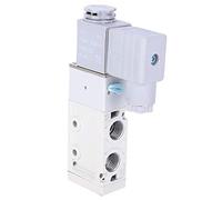 CHICIRIS Valve Magnétique à 5 Voies de Haute qualité avec Coque en Aluminium, MVSC220-4E1, G1 / 4in pour Les Systèmes Pneumatiques, DC24V / DC12V pour Les Spécialistes (DC12V)