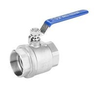 CHICIRIS Vanne à Billes 2 "DN50 1000 WOG Valve À BALLE PORT FLEUR 304 Valve à Billes de Filetage Femelle en Acier Inoxydable avec Poignée de Virage Rapide à 90 Degrés pour L' D'eau Non
