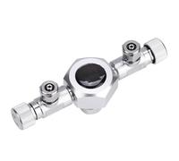 CHICIRIS Vanne de Répartition de CO2, Distributeur Multivoies pour Aquarium avec Vannes à Pointeau Individuelles, Matériau en Alliage D'aluminium et Acier Inoxydable, 2 3 4 5 6 Voies en (2 passages)