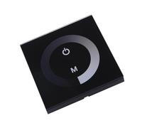 CHICIRIS Variateur de Bande Lumineuse LED Monochrome, Contrôleur D'interrupteur Mural, luminosité Réglable, Idéal pour les Lampes, DC 12V-24V (BLACK)