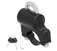 CHICIRIS Verrouillage de Casque de Moto, Cadenas de sécurité Durable pour Guidon avec 2 Clés, Verrouillage de Casque pour Vélo électrique ATV, en Alliage D'aluminium Noir
