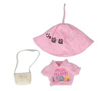 CHICIRIS Vêtements pour Animaux en Peluche, Ensemble de Tenues de Canard en Peluche, Costume Lavable Jaune Doux avec Chapeau et Sac pour Jeu d'habillage (Je Tape)