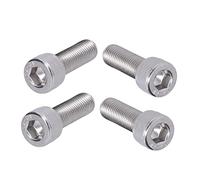CHICIRIS Vis à tête Creuse, Boulon Hexagonal Finition Brillante 1.25mm Pas Fin en Acier Inoxydable A2-70 pour la Construction pour Les travaux de Bricolage pour l'industrie Automobile(M10*30)