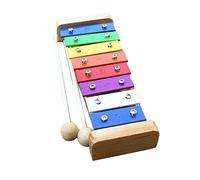 CHICIRIS Xylophone à 8 Notes, Barres en Aluminium Glockenspiel en Bois, Jouet Musical à 2 Bâtons pour Enfants, Tout-petits, Garçons et Filles d'âge Préscolaire, Instrument de Percussion coloré pour