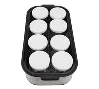 CHICIRIS Yaourtière électrique avec Contrôle de Température et de Temps Réglables, capacité de 1,4 L et 8 Pots en Verre, Yaourtière Numérique en Acier Inoxydable pour Yaourt Fait (Prise UE 220V)