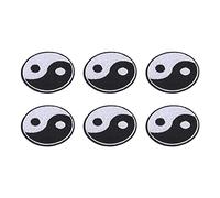 CHICIRIS Yin Yang Patch DIY Vêtements Patchs pour Chemise 6PCS Individuation Patch Brodé pour Bricolage Artisanat, Patchs à Repasser pour Vêtements, Chapeaux, Sacs
