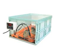 Chick Brooder - Adjustable Temp Waterproof Brooder Box | Foldable Poultry Brooders with Cushion Safe Heating Shelter for Duck Guinea Chick Growth Breeding Home Farm