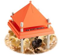 Chick Brooder Plaque chauffante avec cône anti-support, 25,4 x 25,4 cm pour poussins, avec réglages de température et de hauteur réglables