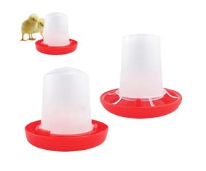 Chick Feeder and Waterer Set - 4.02 inches, Anti-Drown Trough, Poultry Water Dispenser, Chicken Coop Feeding Kit | Automatic Poultry Drinker, Backyard Farm, Duck Quail Coop