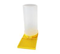 Chick Feeder Dispenser, Large Capacity Feeder, No Spill Poultry, Leakproof Clear Design Easy Filling Feeding for Geese Ducks Hens Chicks Turkey Bunny Outdoor Coop Farm Yard