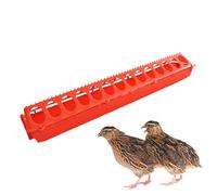 Chick Feeder Poultry, Automatic Drinking Trough, No Waste Feeding System, Farm Bird Waterer Feeder Tray, Quail Duck Pigeon Turkey Coop Backyard Outdoor Poultry Feeding Equipment 19.69x3.94x3.94 Inches