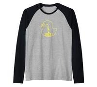 Chick Holding Knife for Your Crazy BFF Manche Raglan