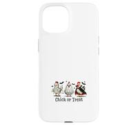 Chick Or Treat Costume d'halloween Poulet Fantôme Sorcière Horreur Coque pour iPhone 15