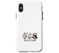 Chick Or Treat Costume d'halloween Poulet Fantôme Sorcière Horreur Coque pour iPhone X/XS