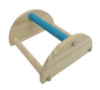 Chick Perch Brooder, Training Bird Stand, 7.68x7.09 inches Multi Functional Wooden Gym Stand, Triangle Ladder for Large Birds, Macaws, and Coop Accessories