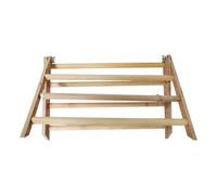 Chick Perch, Chicken Roosting Toy, 14.57x12.6x7.87 inches Natural Wood Bird Trainer, Stable Lightweight Design, Elevated Stand Structure for Hens Chicks Parrots Macaws Coop