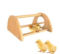 Chick Perch, Mini Chick Roosting Bar with Mirror, Interactive Wooden Chicken Perchs 7.87x5.51x3.54 inches, Training Toy for Roosters, Coop Enrichment for Baby Chicks