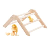 Chick Perch Toys, Wooden Chick Roosting Stand, Anti-Slip Pet Accessories, Durable Coop Training Ladder, Safe Natural Wood for Gerbils, Parrots, Small Animals, Sparrows, and Poultry