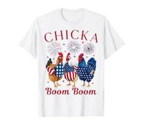 Chicka Boom Boom Funny Patriotic Chicken, 4 juillet, États-Unis T-Shirt