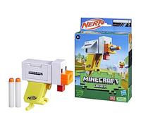 ナーフ マイクロショット マインクラフト Chicken ブラスター、エリートダーツ2本付き、マインクラフトに登場するキャラクターをモチーフにしたデザイン、対象年齢8才以上 F7968 正規品
