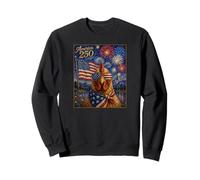 Chicken Art on America 250 4 Juillet, Drapeau des États-Unis, Animal de Ferme Sweatshirt
