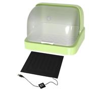 Chicken Brooder Box, Visual Nesting Box, 3 Temperature Heating Pad, Poultry Habitat for Baby Parrots, Ducklings, Chicks, Birds, Warmer Farm Animal Care Comfort 11.81x10.24x8.66in