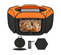 Chicken Brooder Portable Pen, Foldable Duckling Brooding Shelter Use, Chicken Starter Brooding Pen With Secure Enclosure Design, Compact Size Small Color Black, Ducks Geese Cats Dogs Rabbits Small Ani