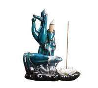 CHICKEN Cascade D'encens Brûleur d'encens à Reflux en céramique, décoration créative for la Maison, Ornements de Bouddha Main Lotus, Artisanat Brûleur D'encens À Reflux(B)