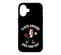 Chicken Cluck Around and Find Out Funny Rooster Coque pour iPhone 16