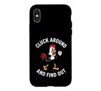 Chicken Cluck Around and Find Out Funny Rooster Coque pour iPhone X/XS