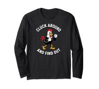 Chicken Cluck Around and Find Out Funny Rooster Manche Longue