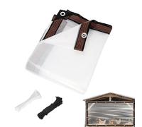 Chicken Coop Covers For Winter - Snowproof Sheets | Reinforced Edges Waterproof Transparent Tarp - For Gardening Porch Patio Roof Construction Room Tent