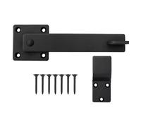 Chicken Coop Door Latch - Door Latch for Sliding Door | Barn Door Lock | Carbon Steel Farm Door Lock | User Friendly Gate Lock Hardware | Black Door Latch for Sliding Doors, Shutters