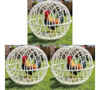 Chicken Coop Lot de 3 cages circulaires en PVC pour poules, canards, oies, lapins - Cage de sécurité amovible pour animaux domestiques - Empêche le piétinement des poules, canards, oies, lapins (3