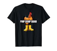 Chicken Coop Poop Scoop Squad Funny Poultry Farmer T-Shirt Graphique avec Valeur, Homme, Noir, M