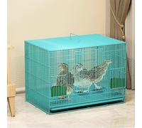 Chicken Coops Maison Domestique pour Volailles Petit Parc pour Lapin D'intérieur Clapier Pliable Cage À avec Plateau Extractible Filet Métallique Villa pour Poussin,(Blue,40 * 30 * 30CM)