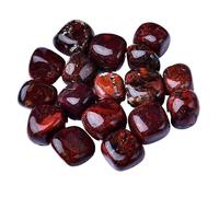 CHICKEN Cristaux Et Pierres en Vrac Cristal Naturel Pierre de Sang Poulet roulée Ornement Spécimen minerai Enseignement des Sciences précieuse Baignoire Fournitures De Culbutage De Roche(1000g)