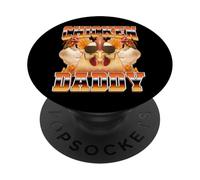 Chicken Daddy Chicken Dad Chicken Farmer Farming 90's PopSockets PopGrip Adhésif