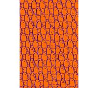 Chicken Doodle Pop Art Notebook: Orange & Violet | 120 Pages Lined | 6"x9" | Unique Stationery by Pular Studio Bangkok