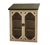 Chicken Egg Holder, Farmhouse Cabinet with Double Doors, Egg Storage with Wire Mesh Window, for Pantry Cabin Coop Farm Market Grocery Store Home Kitchen