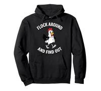 Chicken Farmer Flock Around and Find Out Funny Rooster Sweat à Capuche