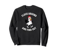 Chicken Farmer Flock Around and Find Out Funny Rooster Sweatshirt
