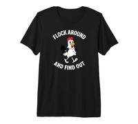 Chicken Farmer Flock Around and Find Out Funny Rooster T-Shirt Haut de Gamme