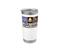 Chicken Farmer I Just Want Some Eggs Gobelet isotherme en acier inoxydable double paroi