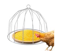 Chicken Feeder Cage, No-Clutter Duck Feeder, 16.54x16.54x11.81 inches, Versatile Portable Design, Easy-Clean Farm Accessory, Feeding Tray Guard for Home, Farm Use