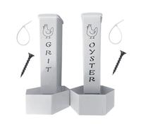 Chicken Feeder - Chicken Grit and Oyster Shell Feeder, Automatic Feeders | No Wasste Port Portable Poultry Livestock Care Feeding Supplies for Backyard Outdoor Fence Garden Indoor Yard