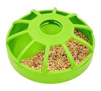 Chicken Feeder - Round Spill Proof Feeding, 4.72 inches Large Bird Food Dispenser with Non-Slip Stable Base, Cage Hanging Bowl, Automatic Coop Accessory for Pigeon Quail Duck