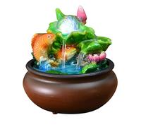 CHICKEN Fontaine Cascade Intérieure Fontaine d'intérieur de Bureau, caractéristique d'eau, Boule Feng Shui Porte-Bonheur, Fontaine Table, Salon, décoration d'eau De Table D'intérieur(B)