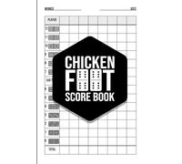 Chicken Foot Score Book for 2-8 Players: Score Pad for Chickenfoot, Mexican Train, and Other Domino Games - 6x9 Inch - 100+ Sheets